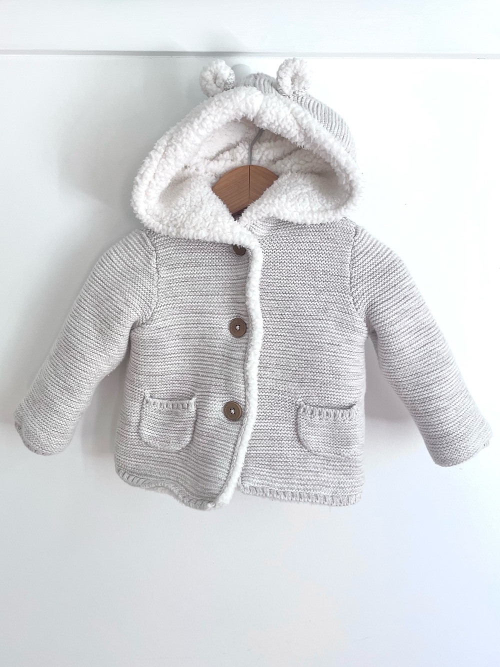 $11 💥NEW Sherpa Bear Ears Teddy Coat /Hooded Cardigan Sweater, Unisex